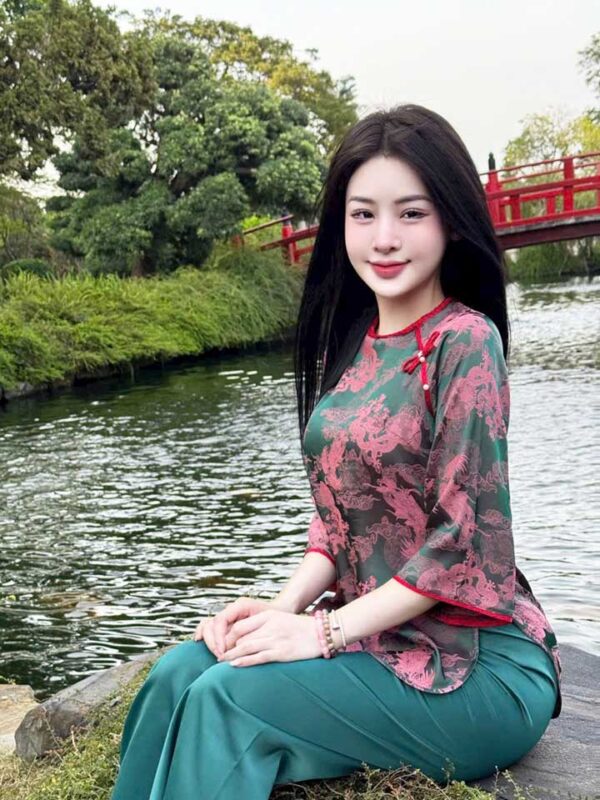 Đồ Lam Đi Chùa Bính Viền Vải Gấm - Ảnh 10