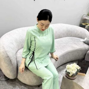 Đồ Lam Đi Chùa Bộ Tàu An Vải Lanh Cao Cấp