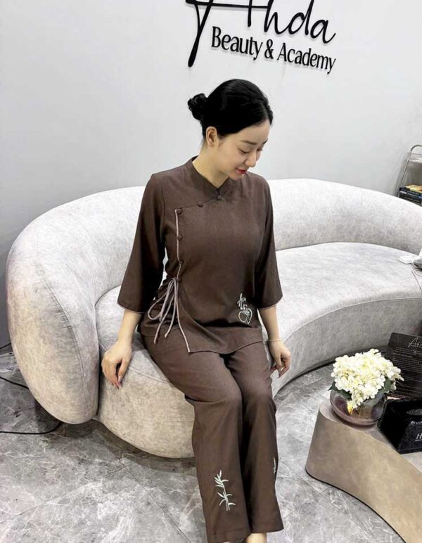 Đồ Lam Đi Chùa Bộ Tàu An Vải Lanh Cao Cấp - Ảnh 3