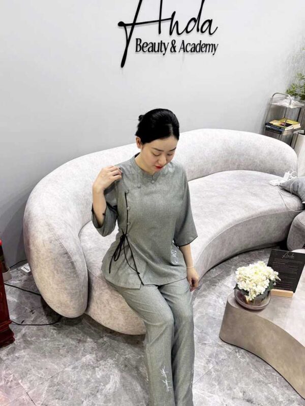 Đồ Lam Đi Chùa Bộ Tàu An Vải Lanh Cao Cấp - Ảnh 2
