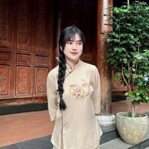 Đồ Lam Đi Chùa Cổ Tàu Vải Lanh