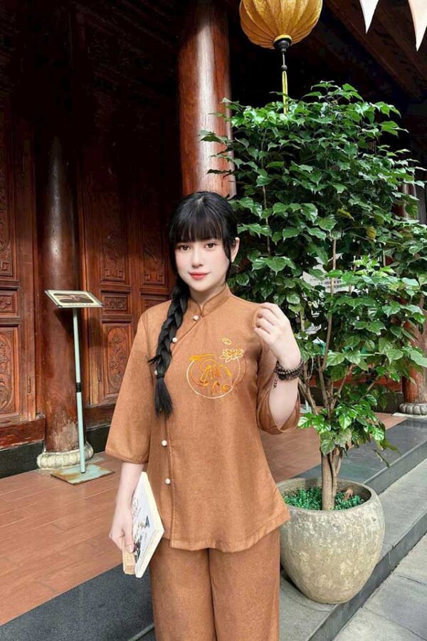 Đồ Lam Đi Chùa Cổ Tàu Vải Lanh - Ảnh 3