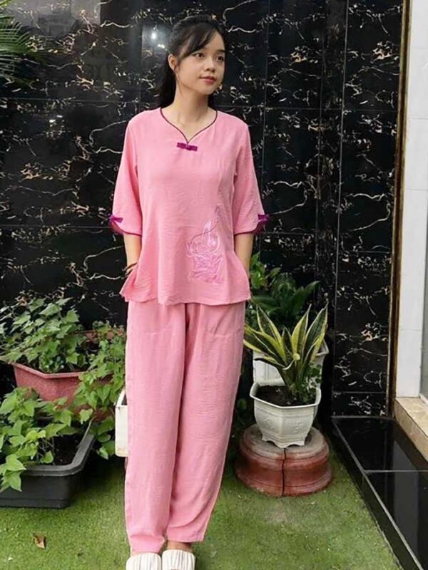 Đồ Lam Đi Chùa Cổ Tim Trầu Vải Đúi - Ảnh 9