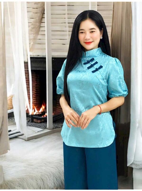 Đồ Lam Đi Chùa Gấm Tay Phồng - Ảnh 13