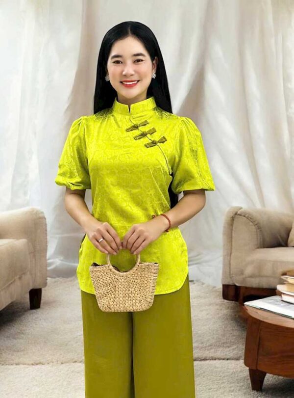 Đồ Lam Đi Chùa Gấm Tay Phồng - Ảnh 14