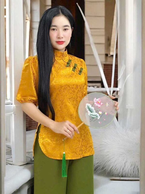 Đồ Lam Đi Chùa Gấm Tay Phồng - Ảnh 9