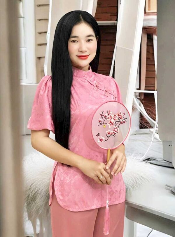 Đồ Lam Đi Chùa Gấm Tay Phồng - Ảnh 3