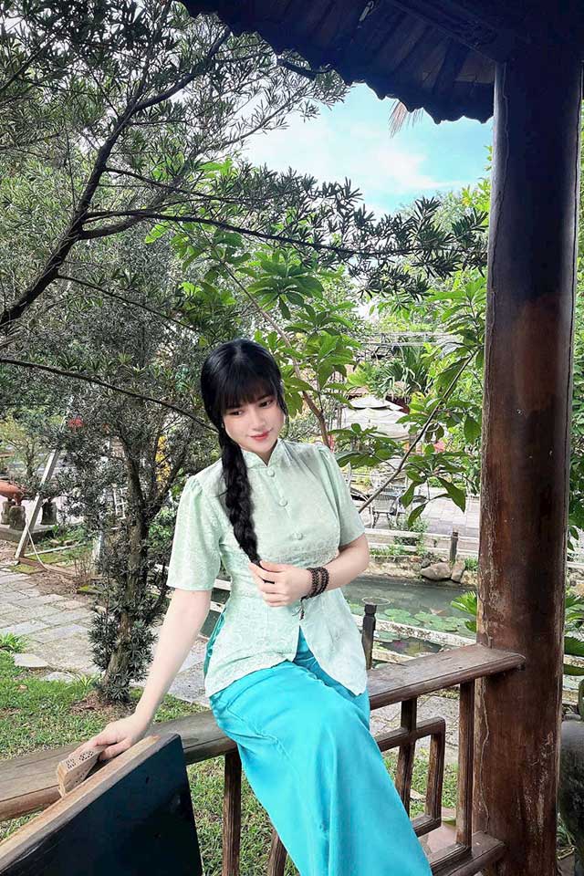 Đồ Lam Đi Chùa Tàu Gấm Quần Lụa - Ảnh 6