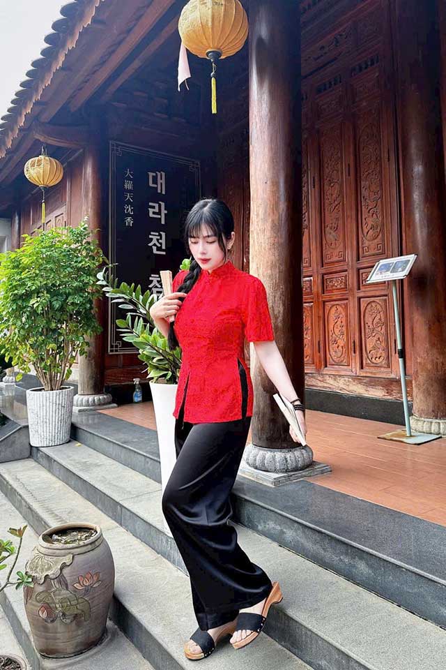 Đồ Lam Đi Chùa Tàu Gấm Quần Lụa - Ảnh 15