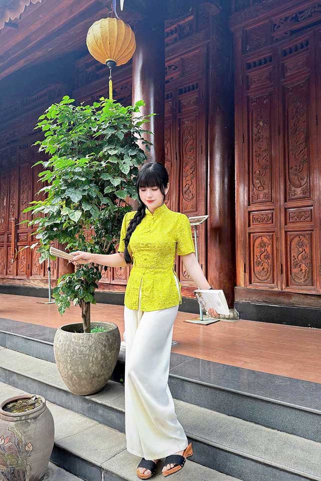 Đồ Lam Đi Chùa Tàu Gấm Quần Lụa - Ảnh 18