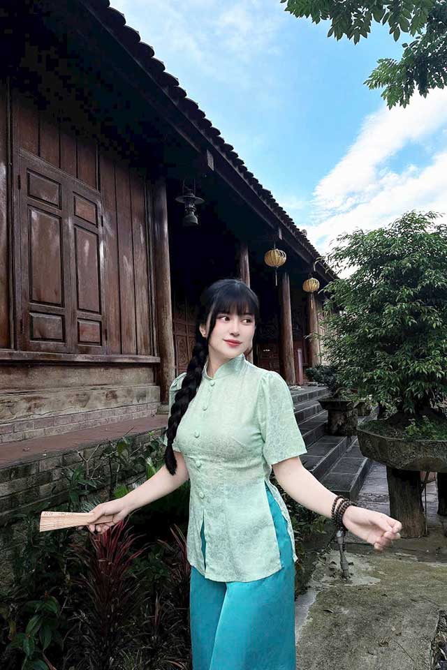 Đồ Lam Đi Chùa Tàu Gấm Quần Lụa - Ảnh 4