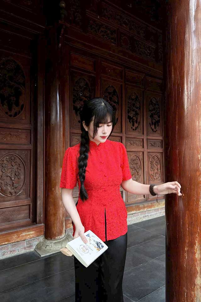 Đồ Lam Đi Chùa Tàu Gấm Quần Lụa - Ảnh 3